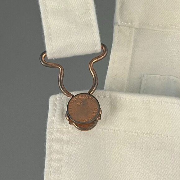 Old Navy Women's Denim Overalls In White Size 2 - Picture 5 of 7